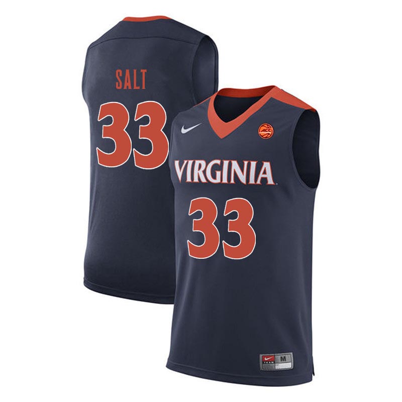 Men Virginia Cavaliers #33 Jack Salt College Basketball Jerseys-Navy